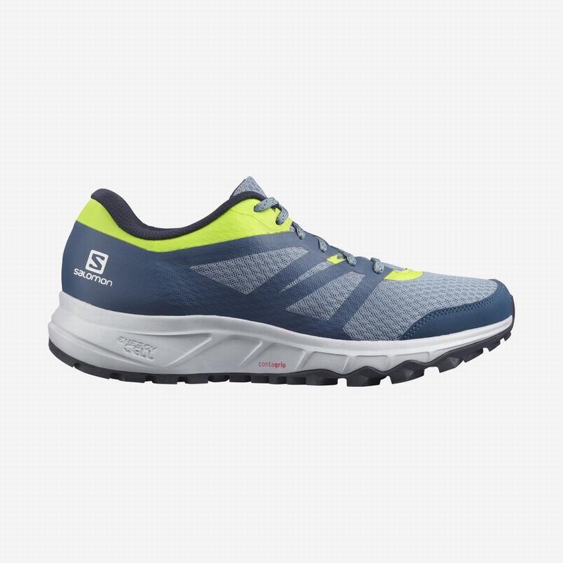 Salomon Israel TRAILSTER 2 - Mens Trail Running Shoes - Blue Grey/Navy (BHTE-05819)